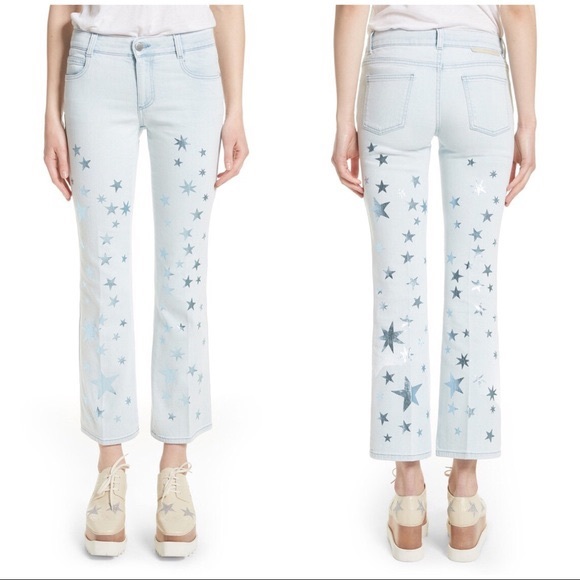 STELLA MCCARTNEY NWT Metallic Star Jeans!! - Picture 1 of 9